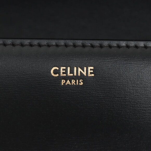 Celine Triomphe Teen Leather Shoulder Bag – Black - Picture 8 of 9